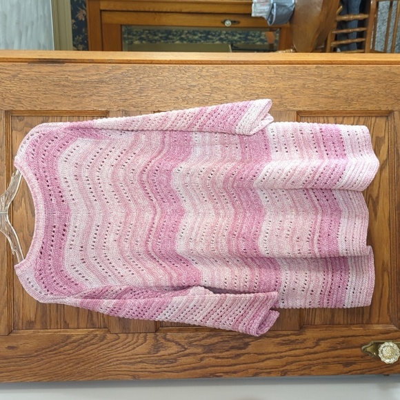 Lane Bryant Chunky Knit Tunic Top Pink Ombre Size 26/28 - Picture 4 of 5